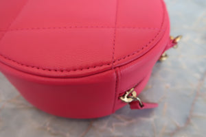 CHANEL/シャネル シャネル19ラウンドチェーンショルダーバッグ ラムスキン ピンク/ゴールド金具/シルバー金具 ショルダーバッグ 700050190