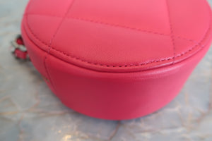 CHANEL/シャネル シャネル19ラウンドチェーンショルダーバッグ ラムスキン ピンク/ゴールド金具/シルバー金具 ショルダーバッグ 700050190