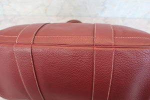 HERMES GARDEN PARTY PM Negonda leather Rouge H □L Engraving Tote bag 600010156