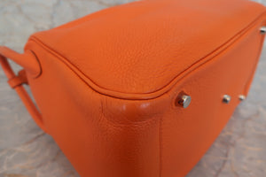 HERMES／エルメス リンディ30 トリヨンクレマンス オレンジ □M刻印 ショルダーバッグ 700030155