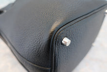 将图片加载到图库查看器，HERMES PICOTIN LOCK PM Clemence leather Black □R刻印 Hand bag 800090034

