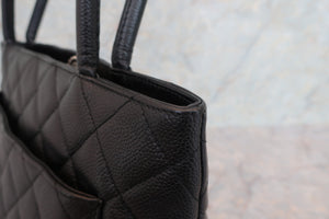 CHANEL/シャネル 復刻トート キャビアスキン ブラック/シルバー金具 トートバッグ 700080017