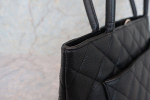 CHANEL/シャネル 復刻トート キャビアスキン ブラック/シルバー金具 トートバッグ 700080017