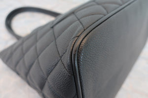 CHANEL/シャネル 復刻トート キャビアスキン ブラック/シルバー金具 トートバッグ 700080017