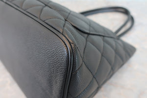 CHANEL/シャネル 復刻トート キャビアスキン ブラック/シルバー金具 トートバッグ 700080017