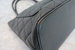 CHANEL/シャネル 復刻トート キャビアスキン ブラック/シルバー金具 トートバッグ 700080017