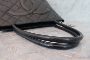 CHANEL/シャネル 復刻トート キャビアスキン ブラック/シルバー金具 トートバッグ 700080017