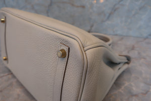HERMES／エルメス バーキン30 トリヨンクレマンス ベトン A刻印 ハンドバッグ 700010118