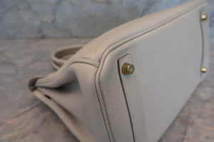 HERMES／エルメス バーキン30 トリヨンクレマンス ベトン A刻印 ハンドバッグ 700010118