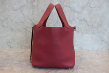 将图片加载到图库查看器，HERMES PICOTIN LOCK PM Clemence leather Ruby □R刻印 Hand bag 800090148

