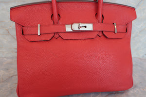 HERMES／エルメス バーキン30 トリヨンクレマンス ルージュカザック □R刻印 ハンドバッグ 700090074