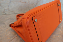 Load image into Gallery viewer, HERMES BIRKIN 30 Clemence leather Orange □H Engraving Hand bag 700100094
