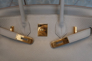 HERMES／エルメス バーキン30 トリヨンクレマンス ベトン A刻印 ハンドバッグ 700010118