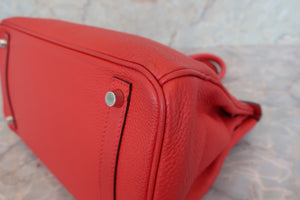 HERMES／エルメス バーキン30 トリヨンクレマンス ルージュカザック □R刻印 ハンドバッグ 700090074