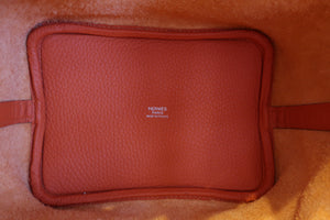 HERMES／エルメス ピコタンロックＰＭ トリヨンクレマンス オレンジポピー T刻印 ハンドバッグ 700060247