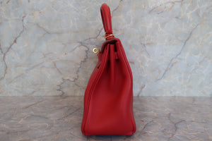 HERMES／エルメス ケリー25 ヴォースイフト ルージュガランス □J刻印 ショルダーバッグ 700030221