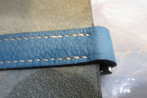 HERMES PICOTIN PM Clemence leather Blue jean □E Engraving Hand bag 700050162