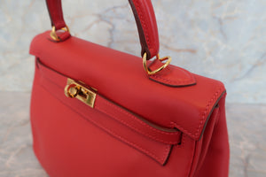 HERMES／エルメス ケリー25 ヴォースイフト ルージュガランス □J刻印 ショルダーバッグ 700030221