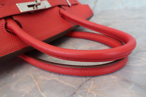 HERMES／エルメス バーキン30 トリヨンクレマンス ルージュカザック □R刻印 ハンドバッグ 700090074