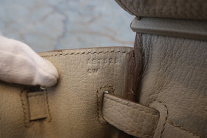 HERMES／エルメス バーキン30 トリヨンクレマンス ベトン A刻印 ハンドバッグ 700010118