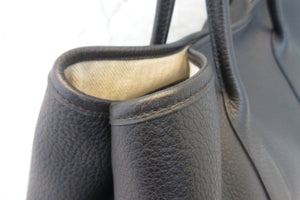 HERMES  GARDEN PARTY PM Negonda leather Black □O Engraving Tote bag 700060038