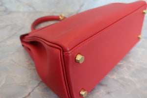HERMES／エルメス ケリー25 ヴォースイフト ルージュガランス □J刻印 ショルダーバッグ 700030221