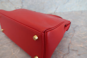 HERMES／エルメス ケリー25 ヴォースイフト ルージュガランス □J刻印 ショルダーバッグ 700030221