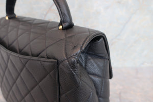 CHANEL/シャネル マトラッセ台形ハンドバッグ キャビアスキン ブラック/ゴールド金具 ハンドバッグ 700080026
