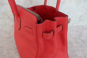 HERMES／エルメス バーキン30 トリヨンクレマンス ルージュカザック □R刻印 ハンドバッグ 700090074