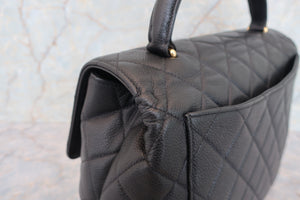 CHANEL/シャネル マトラッセ台形ハンドバッグ キャビアスキン ブラック/ゴールド金具 ハンドバッグ 700080026