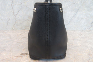 HERMES  GARDEN PARTY PM Negonda leather Black □O Engraving Tote bag 700060038
