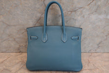 Load image into Gallery viewer, HERMES BIRKIN 30 Togo leather Blue jean □M Engraving Hand bag 700020074
