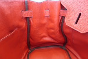 HERMES／エルメス バーキン30 トリヨンクレマンス ルージュカザック □R刻印 ハンドバッグ 700090074