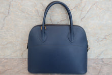 将图片加载到图库查看器，HERMES／BOLIDE 31 Ardennes leather Blue □F刻印 Shoulder bag 600080082
