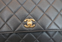 画像をギャラリービューアに読み込む, CHANEL/シャネル マトラッセ台形ハンドバッグ キャビアスキン ブラック/ゴールド金具 ハンドバッグ 700080026
