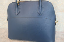 将图片加载到图库查看器，HERMES／BOLIDE 31 Ardennes leather Blue □F刻印 Shoulder bag 600080082
