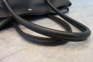 HERMES  GARDEN PARTY PM Negonda leather Black □O Engraving Tote bag 700060038