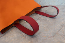 Load image into Gallery viewer, HERMES PICOTIN LOCK TOUCH GM Clemence leather/Swift leather Orange/Rouge grenet X Engraving Hand bag 700110144
