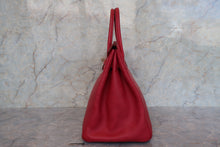 Load image into Gallery viewer, HERMES BIRKIN 35 Graine Couchevel leather Rouge vif □A Engraving Hand bag 700030154
