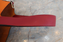 Load image into Gallery viewer, HERMES PICOTIN LOCK TOUCH GM Clemence leather/Swift leather Orange/Rouge grenet X Engraving Hand bag 700110144
