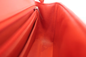 CHANEL V-Stitch chain shoulder bag Lambskin Orange/Gold hadware Shoulder bag 600040051