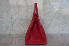 Load image into Gallery viewer, HERMES BIRKIN 35 Graine Couchevel leather Rouge vif □A Engraving Hand bag 700030154

