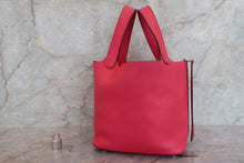 将图片加载到图库查看器，HERMES PICOTIN LOCK PM Clemence leather Rose extreme D刻印 Hand bag 700090108

