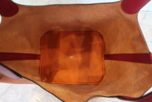 Load image into Gallery viewer, HERMES PICOTIN LOCK TOUCH GM Clemence leather/Swift leather Orange/Rouge grenet X Engraving Hand bag 700110144
