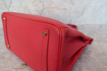 Load image into Gallery viewer, HERMES BIRKIN 35 Graine Couchevel leather Rouge vif □A Engraving Hand bag 700030154
