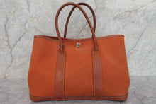 将图片加载到图库查看器，HERMES GARDEN PARTY TPM Toile officier/Leather Potiron orange □I刻印 Shoulder bag 700010190
