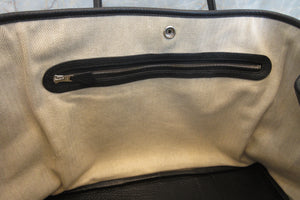 HERMES  GARDEN PARTY PM Negonda leather Black □O Engraving Tote bag 700060038