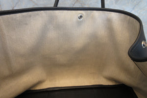 HERMES  GARDEN PARTY PM Negonda leather Black □O Engraving Tote bag 700060038