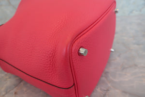 HERMES／エルメス ピコタンロックＰＭ トリヨンクレマンス ローズエクストリーム D刻印 ハンドバッグ 700090108