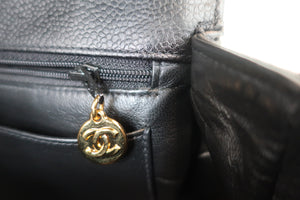 CHANEL/シャネル マトラッセ台形ハンドバッグ キャビアスキン ブラック/ゴールド金具 ハンドバッグ 700080026